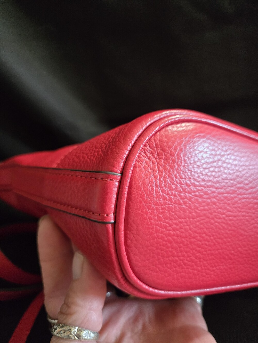 Coach Legacy Red Pebbled Leather Crossbody Bag EUC - Picture 9 of 11